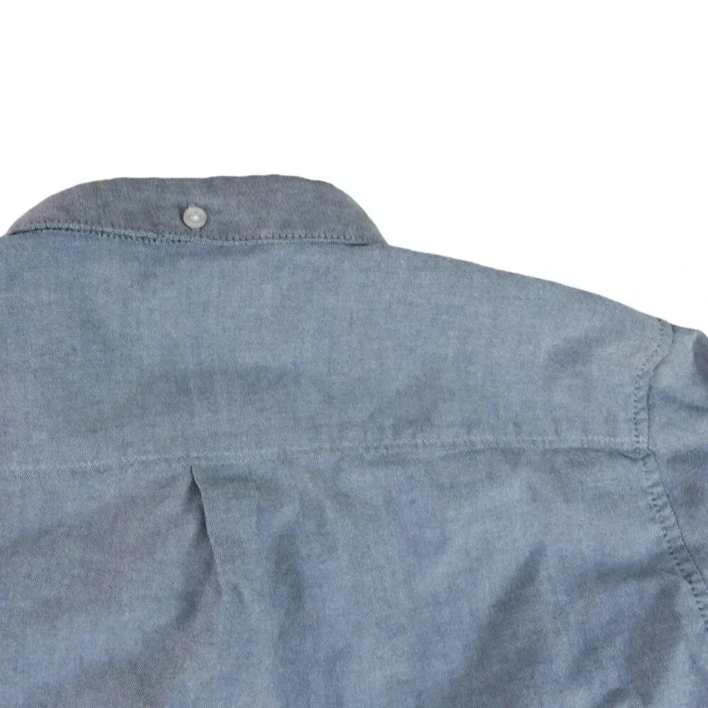 Ripcurl Men's Classic Blue Chambray Tailored Fit Slim Long Sleeve Button Shirt M